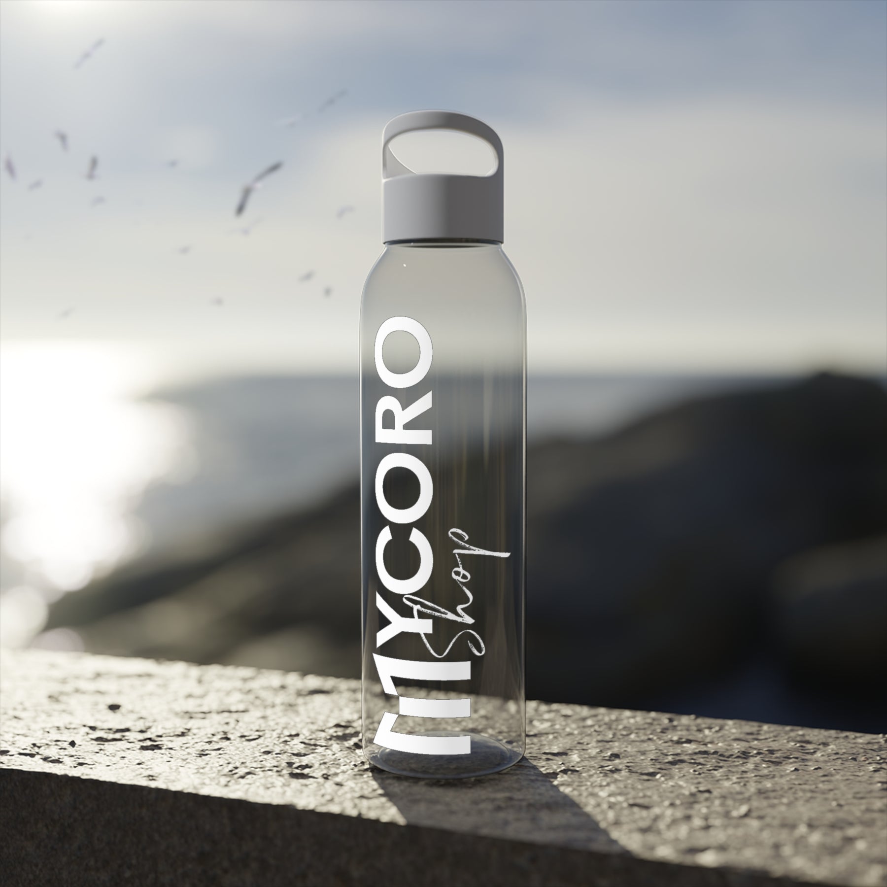 MYCOROshop Water Bottle (White text)