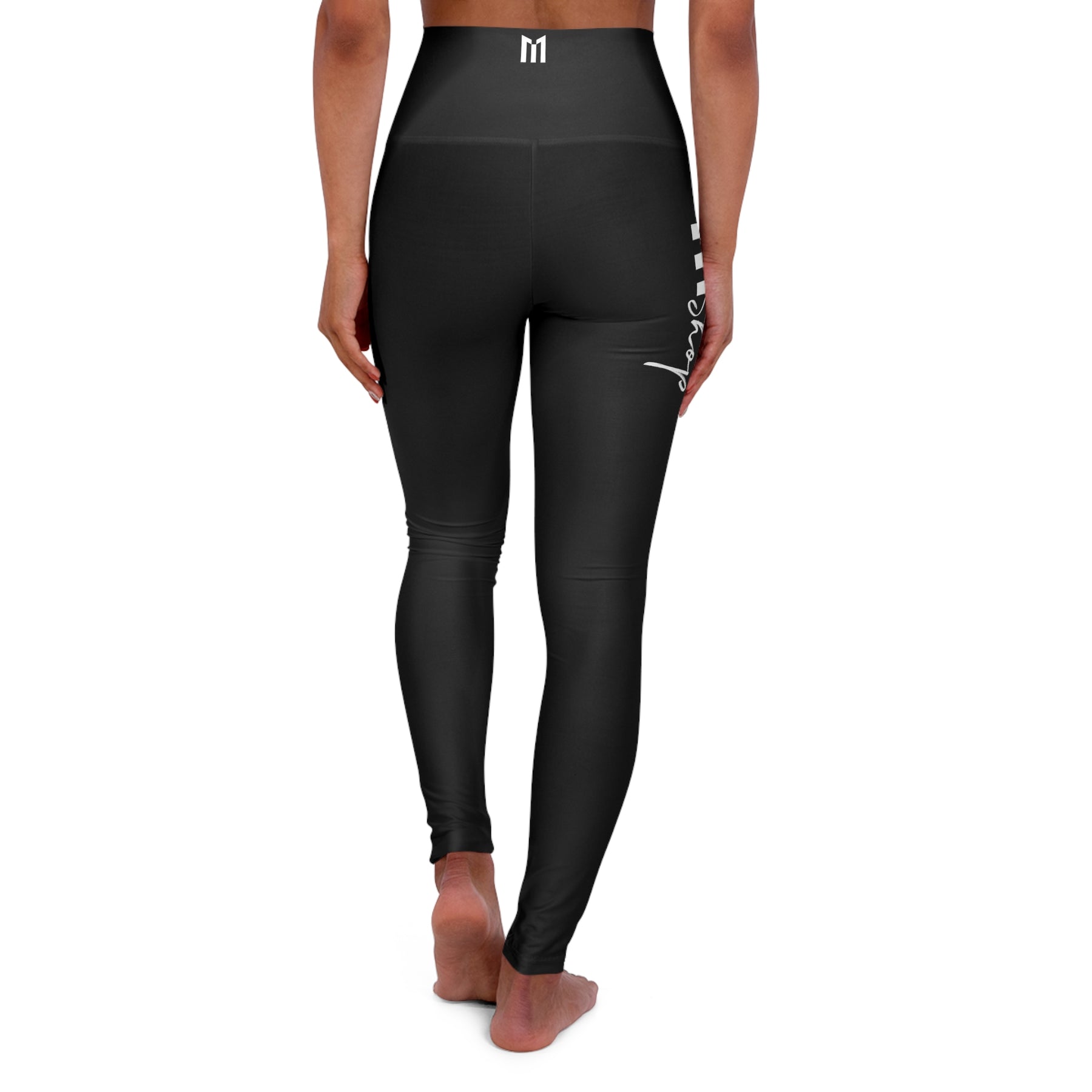 Absolute Black High Waisted Yoga Leggings