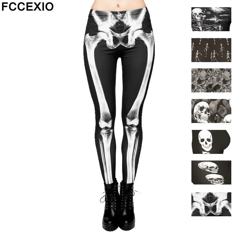 Skeleton Printed Leggings