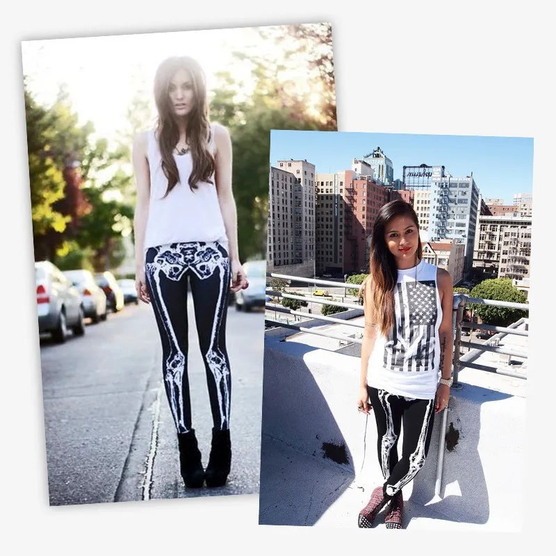 Skeleton Printed Leggings