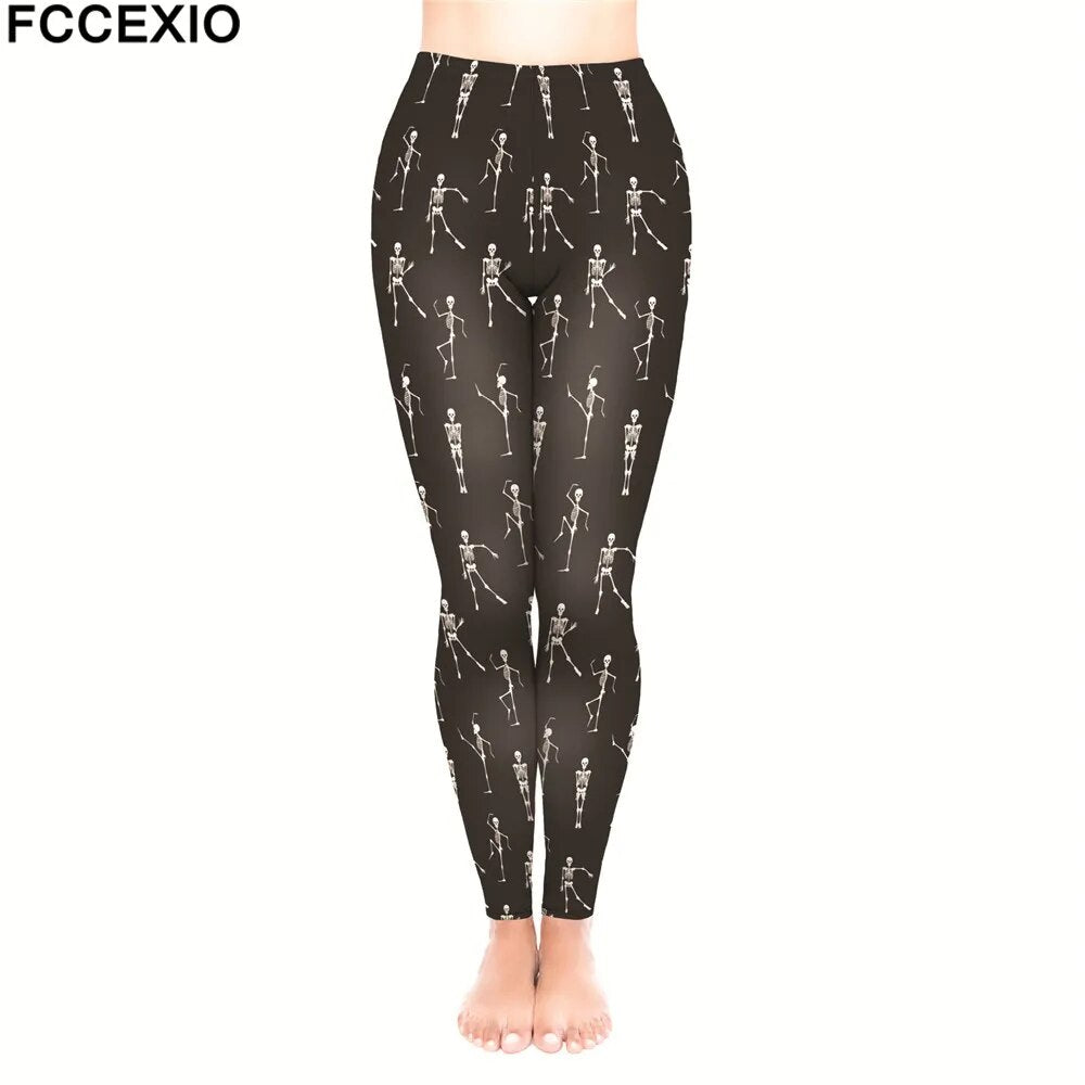 Skeleton Printed Leggings