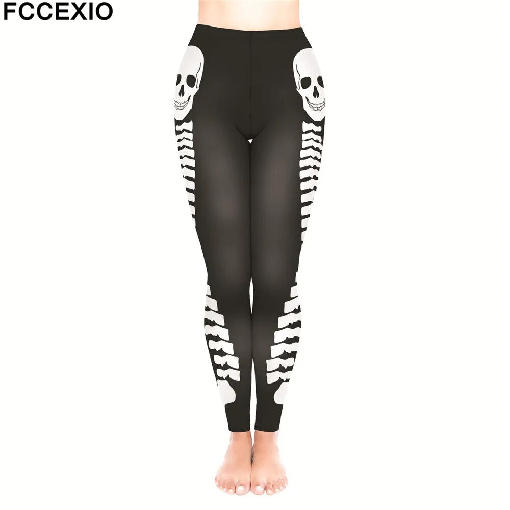 Skeleton Printed Leggings