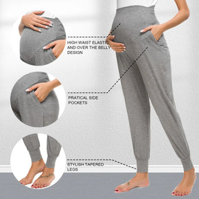 Maternity Pants with Elastic Belly Support and pocket