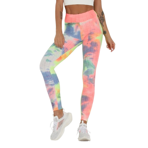 Tie Dye Legging High Waist (blue pink)