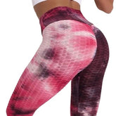 Tie Dye Legging High Waist (pink black white)