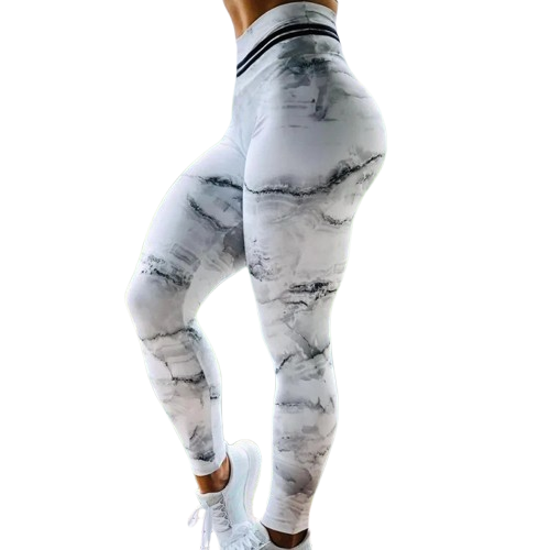 Marble Print High-Elastic Legging