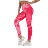 Tie Dye Legging High Waist (red)